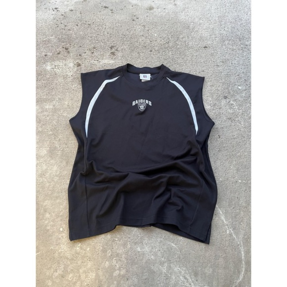 Las Vegas Raiders Shirt Mens XL Black NFL‎ Football Sleeveless Muscle Top